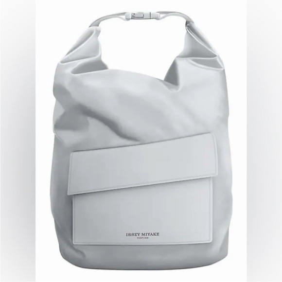 ISSEY MIYAKE parfums TRAVEL POUCH BAG 12” X 10” Japanese Luxury Brand gray - Picture 1 of 8